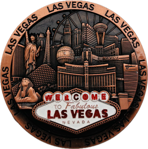 Las Vegas Round 3D Magnet