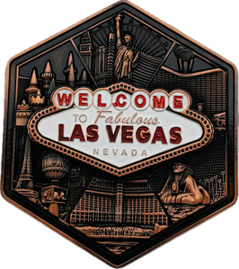 Las Vegas Hexagon 3D Magnet