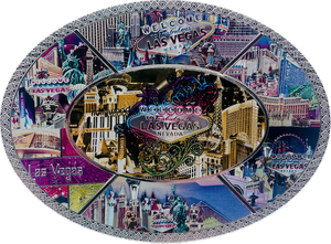 Las Vegas Commemorative Plate Oval