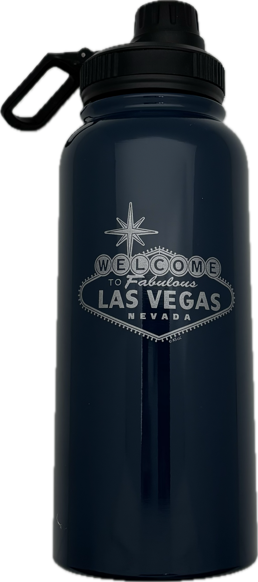 Las Vegas Stainless Steel Water Bottle - Dark Blue