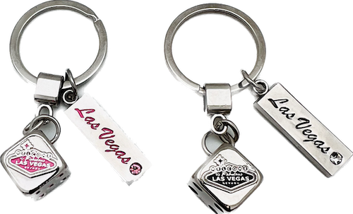 Las Vegas Dice Key Chain w/ Tag