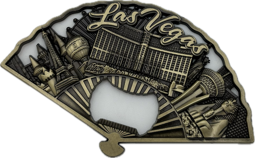 Las Vegas 3d Hand Fan Bottle Opener Magnet