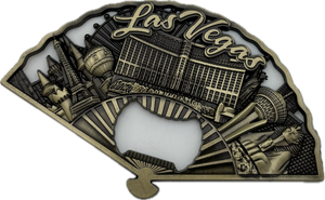 Las Vegas 3d Hand Fan Bottle Opener Magnet