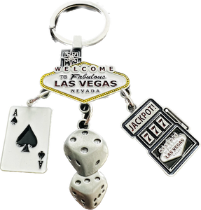 Las Vegas Jackpot Charm Keychain