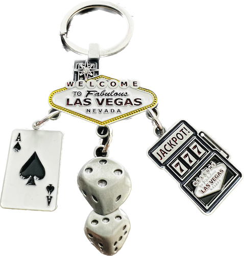 Las Vegas Jackpot Charm Keychain