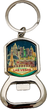 Las Vegas Skyline Bottle Opener Keychain