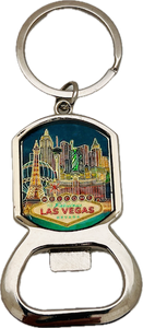 Las Vegas Skyline Bottle Opener Keychain