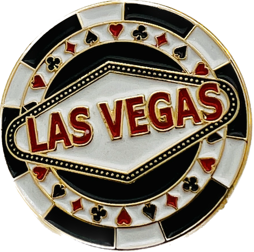 Las Vegas Poker Chip Lapel Pin