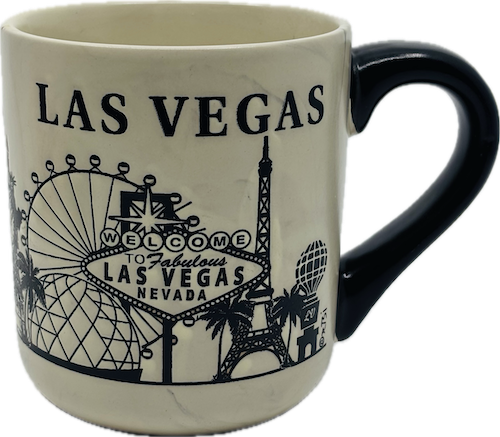 Classic Las Vegas Black & White Skyline Mug
