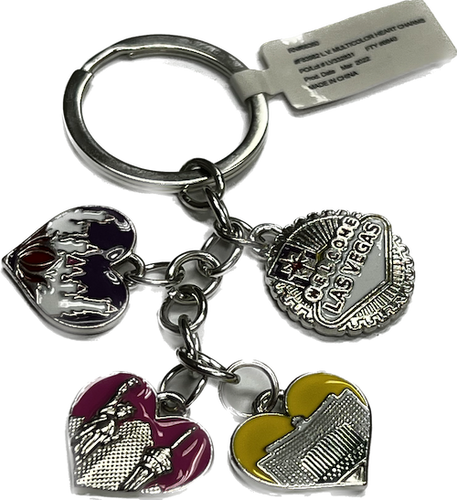 Las Vegas Heart Charm Key Chain