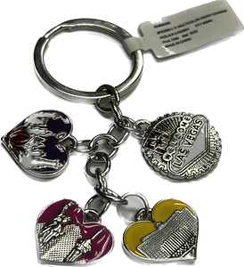 Las Vegas Heart Charm Key Chain