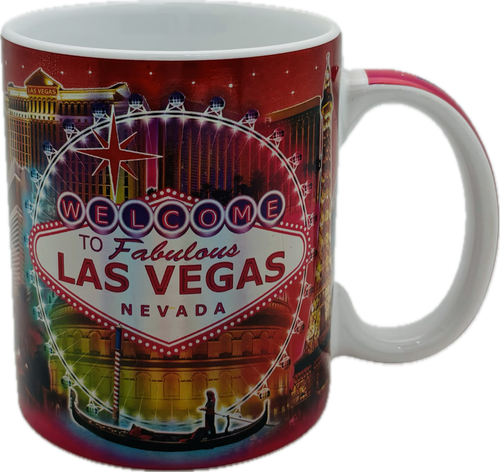 Las Vegas Pink Holographic Landmark 11 oz Souvenir Mug