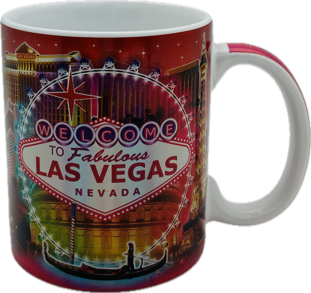 Las Vegas Pink Holographic Landmark 11 oz Souvenir Mug