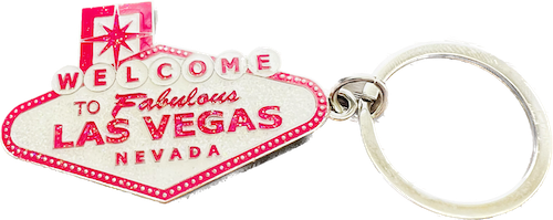 Welcome to Fabulous Las Vegas Key Chain - Pink