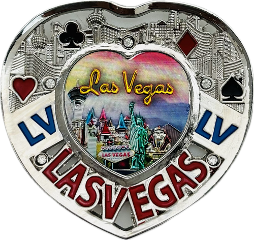 Las Vegas Commemorative Heart Plate Magnet