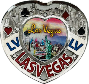 Las Vegas Commemorative Heart Plate Magnet