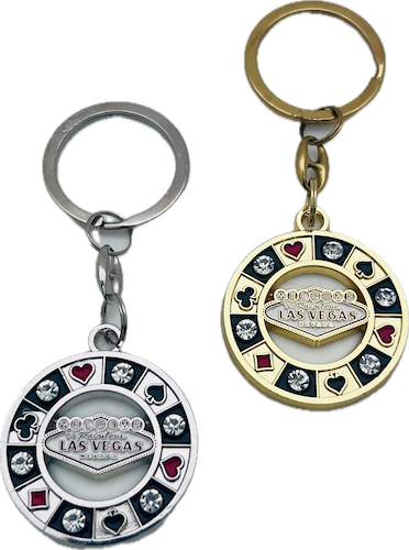 Vegas Poker Chip Keychain