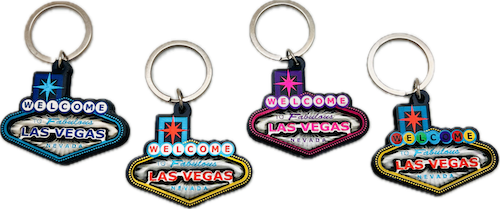 Las Vegas Sign 3D Foil Design Keychain