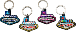 Las Vegas Sign 3D Foil Design Keychain