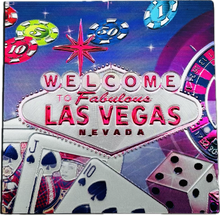 Las Vegas 2x2 Multi-Foil Las Vegas Sign Magnets