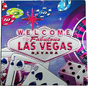 Las Vegas 2x2 Multi-Foil Las Vegas Sign Magnets