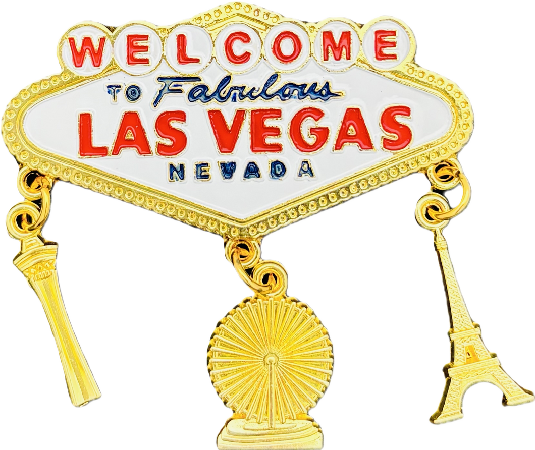 Welcome to Fabulous Las Vegas Sign Charm Magnet