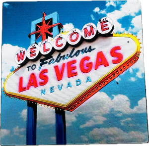 Las Vegas 2x2 Multi-Foil Las Vegas Sign Magnets