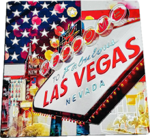 Las Vegas 2x2 Multi-Foil Las Vegas Sign Magnets