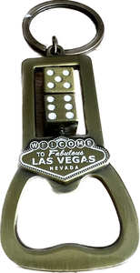 Las Vegas Spinning Dice Bottle Opener Key-Chain