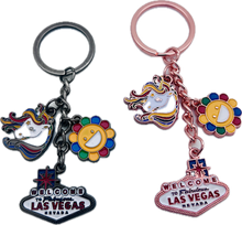 Las Vegas Sunflowers & Unicorns Keychain