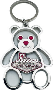 Las Vegas Teddy Bear Keychain