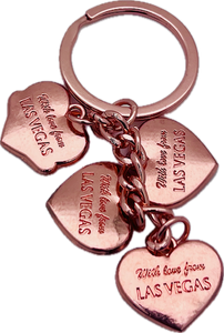 With Love from Las Vegas Heart Charm Keychain