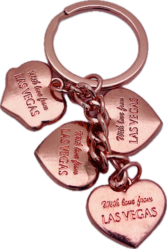 With Love from Las Vegas Heart Charm Keychain