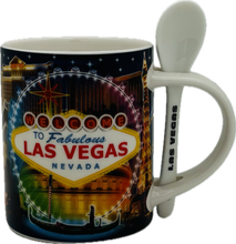 Las Vegas Landmark Mug with Spoon 12 fl oz