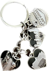 Las Vegas Heart Charm Key Chain