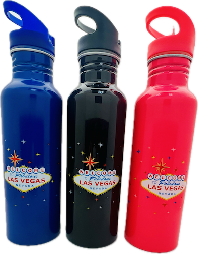 Las Vegas Aluminum Water Bottle