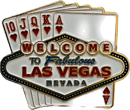 Las Vegas Royal Flush Lapel Pin