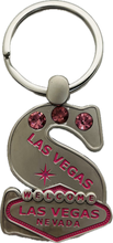 Las Vegas Pink Jeweled Initial Keychain