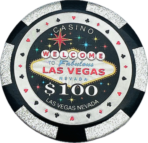 Las Vegas Poker Chip Magnet Small