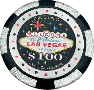 Las Vegas Poker Chip Magnet Small