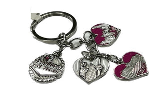 Las Vegas Heart Charm Key Chain