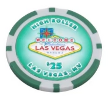 Las Vegas High Roller Poker Chip Magnet