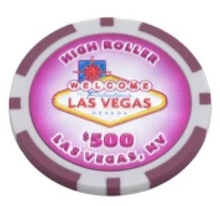 Las Vegas High Roller Poker Chip Magnet