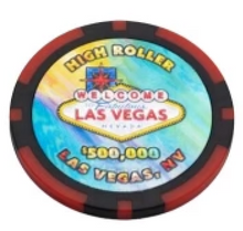 Las Vegas High Roller Poker Chip Magnet