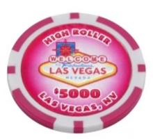 Las Vegas High Roller Poker Chip Magnet