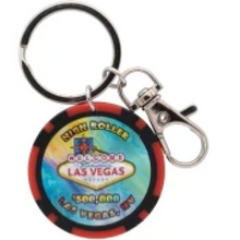 Las Vegas High Roller Poker Chip Keychain