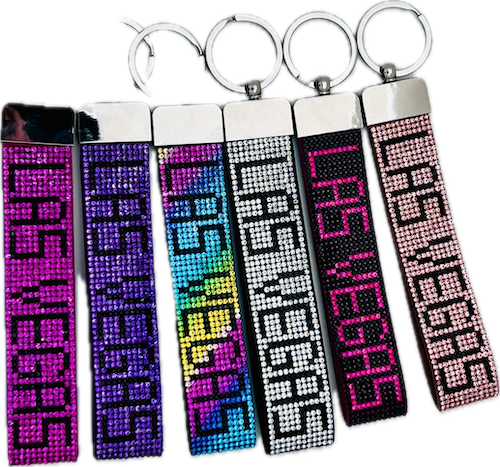 Las Vegas Rhinestone Key Chain XL