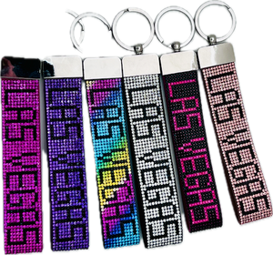 Las Vegas Rhinestone Key Chain XL