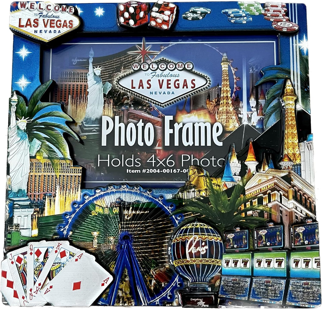 Las Vegas Blue Skyline 3D Picture Frame