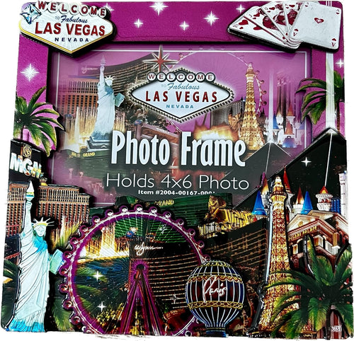 Las Vegas Pink Skyline 3D Picture Frame